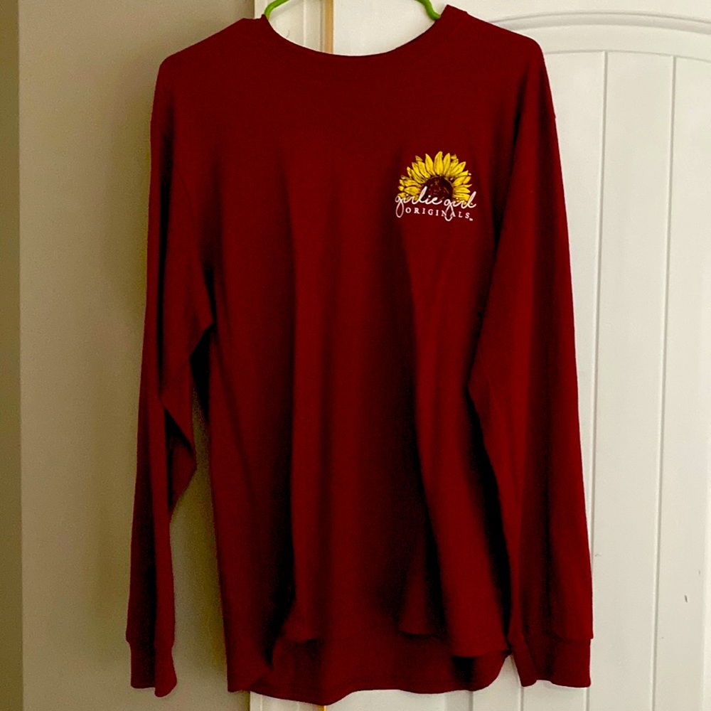 Red long sleeve shirt